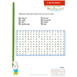 Grille 5 des mots cachés du goût