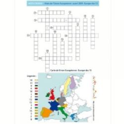 jeu de mots croisés Europe