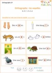 Orthographe CP : exercice 1 Correction