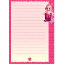 Papier A Lettre Rose Pour Les Filles Papier A Lettre Tete A Modeler