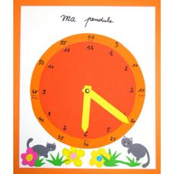 Pendule Pour Apprendre A Lire L Heure Sur Tete A Modeler