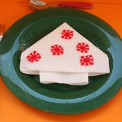 Pliage serviettes de Noël