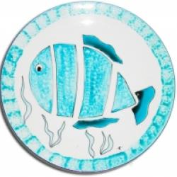 Peinture d'une assiette poisson