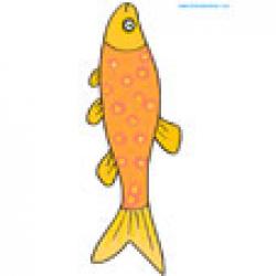 Image d'un poisson orange à imprimer