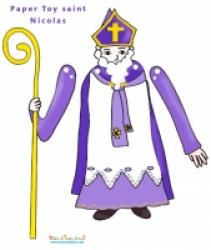 Paper toy saint Nicolas animé