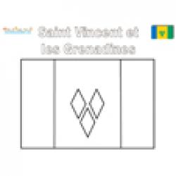 Coloriage drapeau de Saint Vincent et les Grenadines