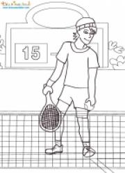Coloriage sur le tennis