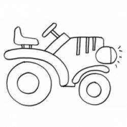 Coloriage d'un tracteur