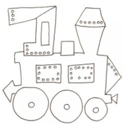 coloriage d'un train