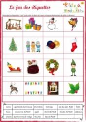 Jeu de vocabulaire sur noel : les étiquettes