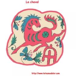 cheval du calendrier chinois