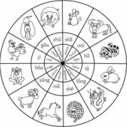 Coloriage du zodiaque chinois