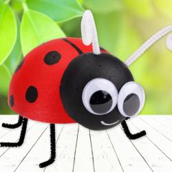 Une coccinelle en boules en polystyrene simple a realiser. Realisez cette activité avec des enfants de tout age au moment du printemps et de l'été afin de faire découvrir les insectes a vos enfants. Elle pourra ensuite servir de décoration a la maison ou