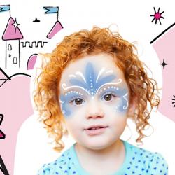 Maquillage princesse des neiges avec Snazaroo