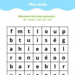 Jeux De Mots Caches A Imprimer