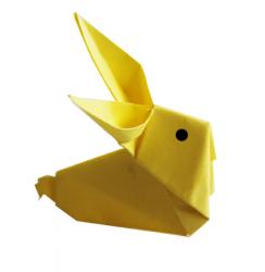 Imprimer le modèle de croquis origami du lapin . Découvrez comment réaliser un origami de lapin
