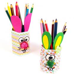 Pots à crayons tête de lapin