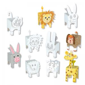 Animaux Paper toys Tête à modeler