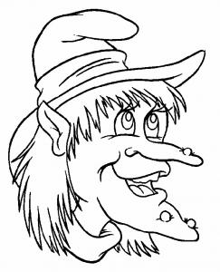 Coloriage Sorciere Tous Les Dessins De Tete A Modeler