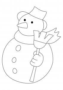 Coloriage Bonhomme De Neige Coloriages De Noel