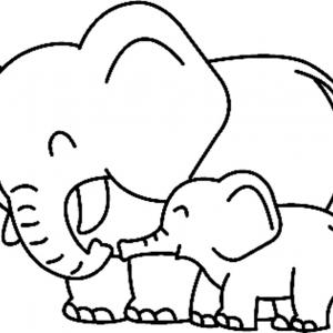 Coloriages D Elephants Tete A Modeler