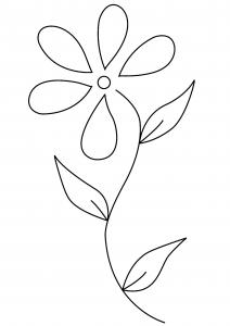 Coloriages sur les fleurs pour enfant