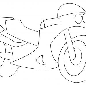 Coloriage Moto Dessin Moto Avec Tete A Modeler