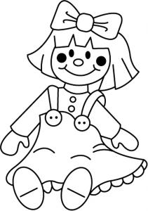 poupee a colorier