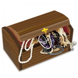 Coffre de pirate en bois