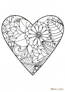 Coloriage Coeur Des Coloriages De Coeur A Imprimer Sur Tete A Modeler