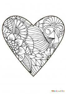 Coloriage Coeur Des Coloriages De Coeur à Imprimer Sur Tete