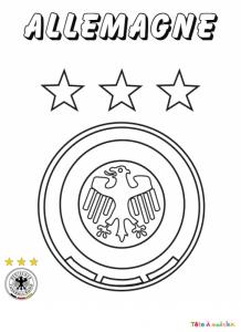 Coloriage du blason de foot d'Allemagne