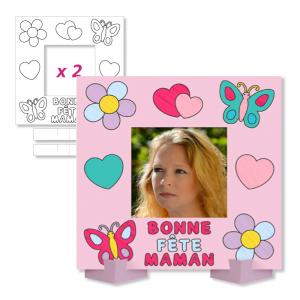 Coloriage d’un cadre photo Bonne fête maman