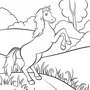 Coloriage Cheval Imprimez Votre Dessin De Cheval Avec Tete A Modeler