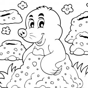 Coloriage d'une petite Taupe