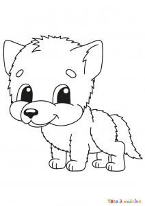 Coloriage De Loup Sur Tete A Modeler