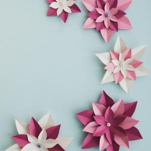 Fleurs En Origami Sur Tete A Modeler