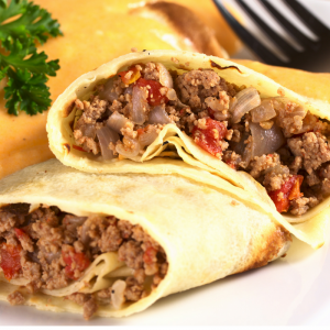 Crépes à la bolognaise