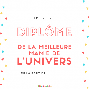 Diplome De La Meilleure Mamie A Imprimer