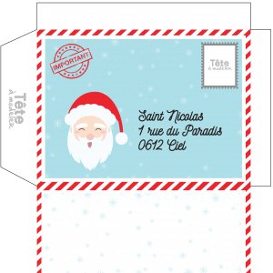 Une enveloppe de la Saint Nicolas à télécharger et imprimer