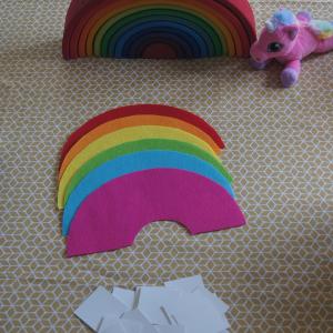 tuto fabrication jeu de l'arc-en-ciel et du tableau double entrée