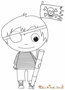 Coloriage Alex le pirate