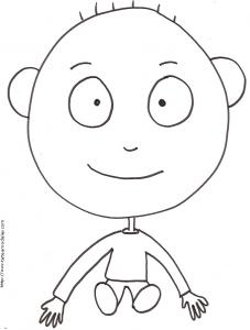 Coloriage de Bill assis, un dessin à imprimer pour le coloriage