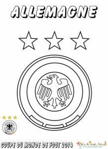 Coloriage du blason de foot d'Allemagne