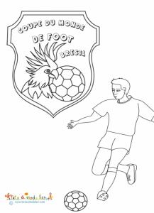 Coloriage mondial de foot Brésil