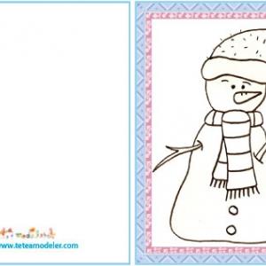 Carte cadeau Bonhomme de neige