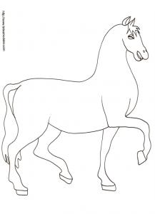 Coloriage Cheval Gratuit à Imprimer Avec Tête à Modeler