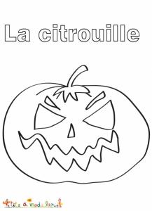 Coloriage citrouille grimaçante
