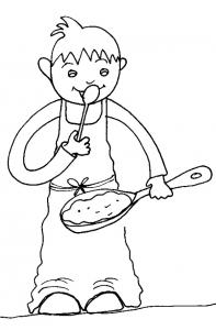 Coloriage Chandeleur Dessins De Crepes Avec Tete A Modeler