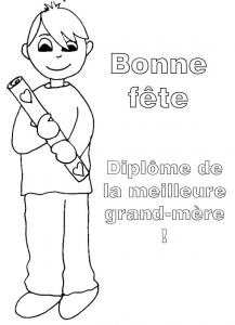 Diplôme Fête Des Grands Mères Tête à Modeler